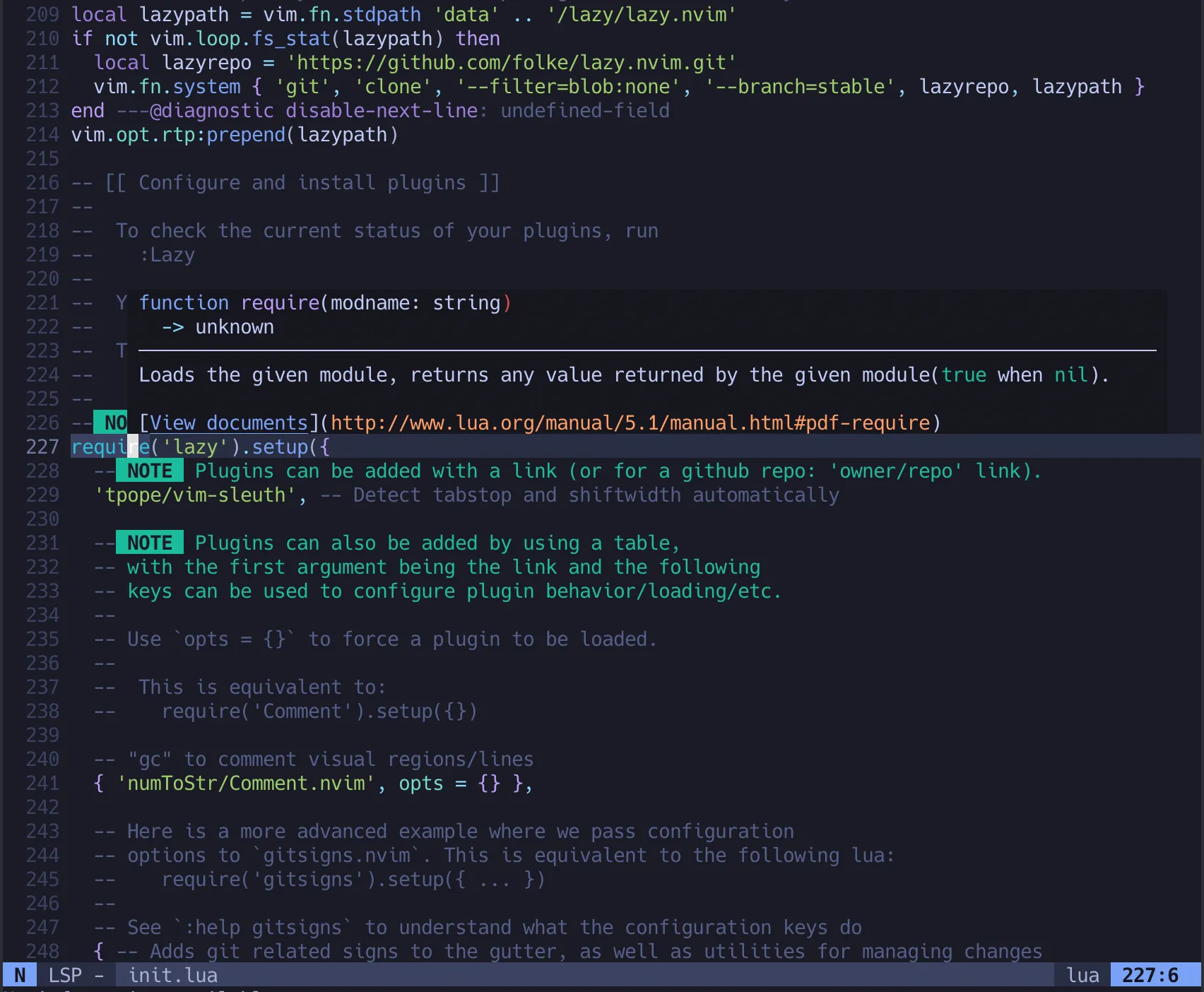 NeoVim Kickstart Screenshot